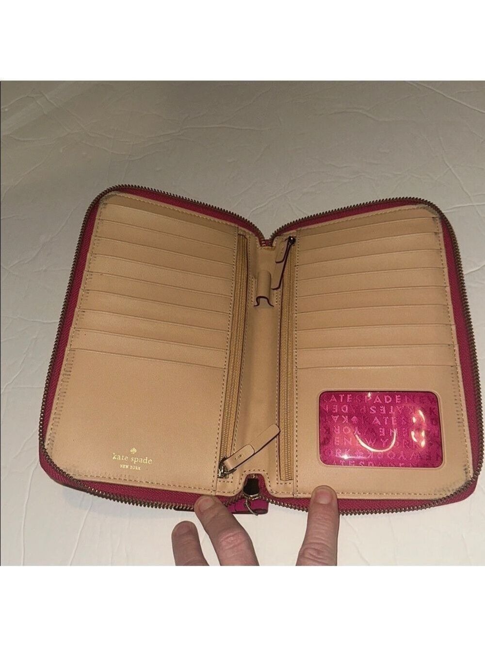 Kate Spade Fuchsia Zip Around Wallet - Picture 5 of 9